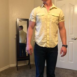 Light Yellow Linen Shirt